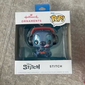 Funko Pop Stitch Ornament with Red Headphones